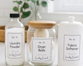 Minimalist Laundry Labels Template Bundle (Digital Download)