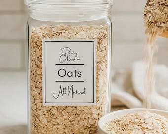 Minimalist Kitchen Pantry Labels: Printable, Editable (Digital Download)