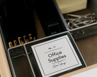 Minimalist Storage Labels: Printable Organization Label Template (Digital Download)