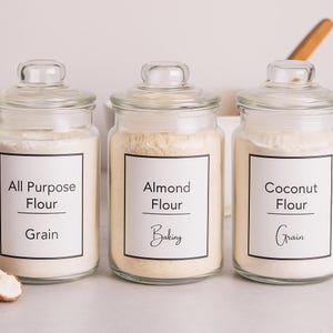 Printable Baking Label Template Bundle: Kitchen & Pantry Stickers
