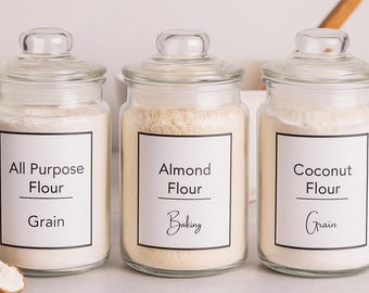 Printable Baking Label Template Bundle: Kitchen & Pantry Stickers