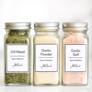 Etiquetas para especias de cocina, etiquetas personalizadas para especias, juego de etiquetas imprimibles para cocina, 5 tamaños de etiquetas imprimibles, etiquetas personalizadas, paquete de plantillas de etiquetas