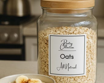 Custom Kitchen Pantry Label Set: Modern Minimalist (Printable)