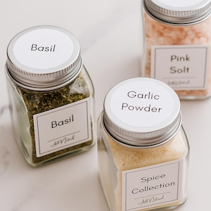 Kitchen Spice Labels Set, Label Template Bundle, Printable Custom Spice Labels, 5 Label Sizes, Editable Labels, Spices Printable Label Set