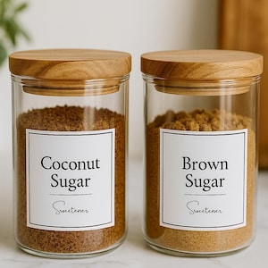 Printable Baking Labels: Kitchen Pantry Organization (Editable)