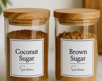 Printable Baking Labels: Kitchen Pantry Organization (Editable)