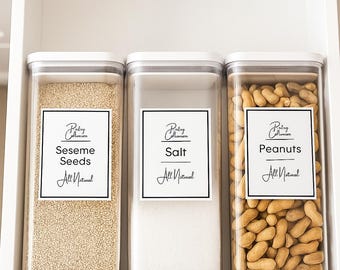Printable Kitchen Pantry Labels: Custom Label Template Bundle
