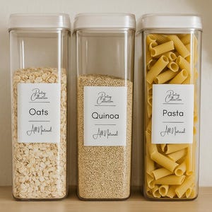Printable Kitchen Pantry Labels, Custom Pantry Labels, 9 Label Sizes, Editable Labels, Printable Label Set, Kitchen Label Template Bundle
