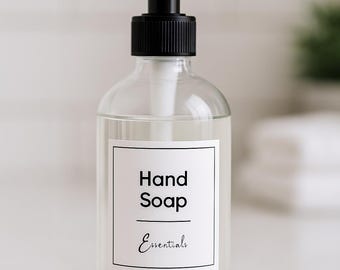 Minimalist Bathroom Labels: Customizable, Water-Resistant (Printable)