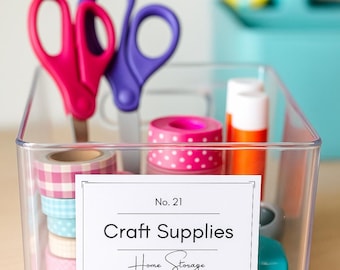 Storage Labels: Minimalist Organization Label Template Bundle (Printable Editable)