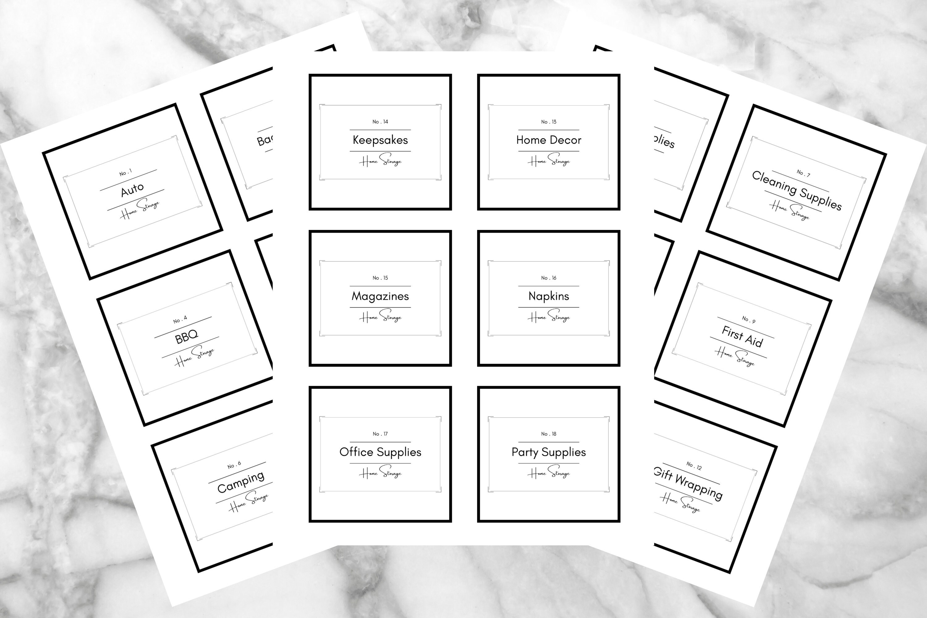 Printable Storage Labels, 3 Label Sizes, Editable Labels, Printable