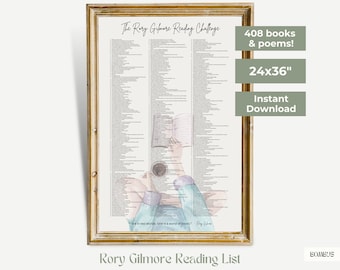 Rory Gilmore reading list poster INSTANT DOWNLOAD