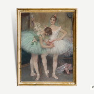 Victorian Ballet Art Print: Vintage Coquette Nursery Decor (Digital Download)