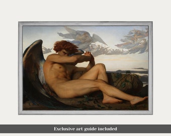 Fallen angel painting digital print with exclusive artist guide