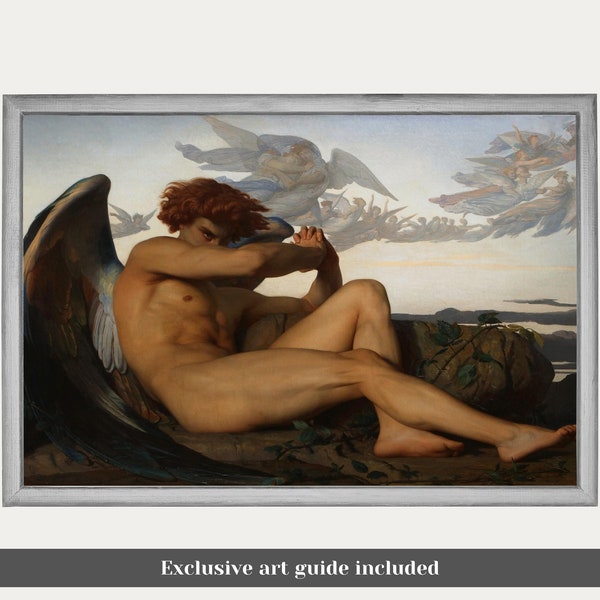 Fallen angel painting digital print with exclusive artist guide
