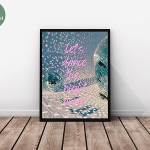 Disco Ball Art Print: 70s Retro Party Decor (Digital Download)