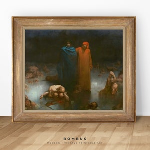 Dante Inferno Art Print: Gustave Dore, Dark Academia Gothic Decor (Digital Download)