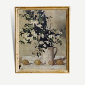 Zitrone Stillleben Gemälde: Mediterrane Küchen Kunst (Digitaler Download)