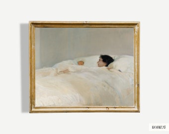 Vintage Mother and Child Painting: Joaquin Sorolla Spanish Art (Digital Download)