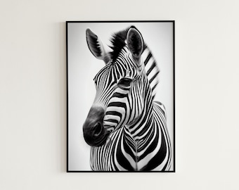 BEAUTIFUL ZEBRA photo download, Zebra Art, Zebra Print, Printable Zebra Poster, Zebra Decor, Animals, Cute Zebra