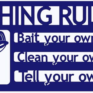 Custom steel fishing sign, man cave signs