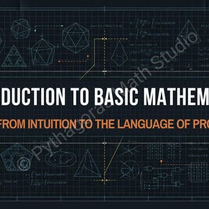 Introduction to Basic Mathematics | Visual PDF + Study Guide Bundle | 33 Slides | Blueprint Style