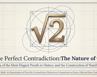 Mathe Poster: Beweis durch Widersprch, Irrationalität von √2 (PDF) + Notizbuch