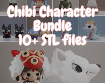 Archivo STL imprimible en 3D ItsMiso - Paquete de personajes Chibi 10+ archivos STL
