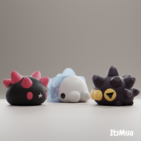 ItsMiso 3D Printable STL File - little worm, sea urchin, sea cucumber Bundle