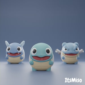 ItsMiso 3D Printable STL File - Gen1 Starter - Water Type