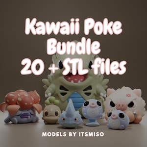 ItsMiso 3D Printable STL File - Kawaii Poke Bundle 20+ STL files