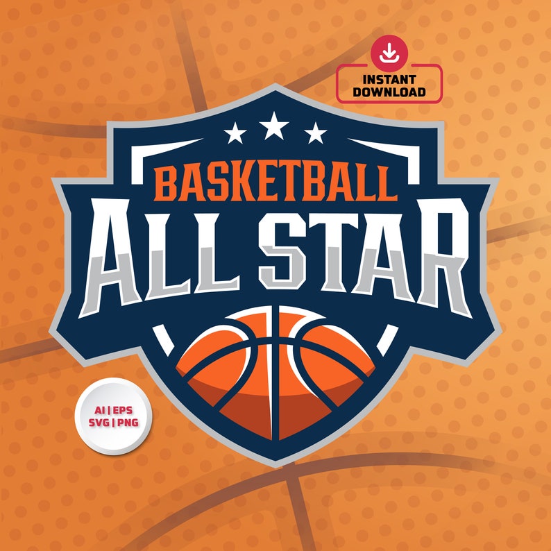 Basketball Logo Edit AI EPS SVG Png Etsy