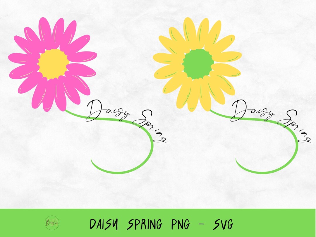 Daisy Svg Bundle , Pastel Flower Clip Art Set, Botanical Svg, Cute Pink