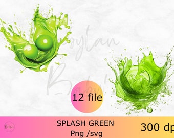 Splash color svg bundle, Paintbrush splatter vector, Artistic paint splash vector, Hand-drawn paint effects png