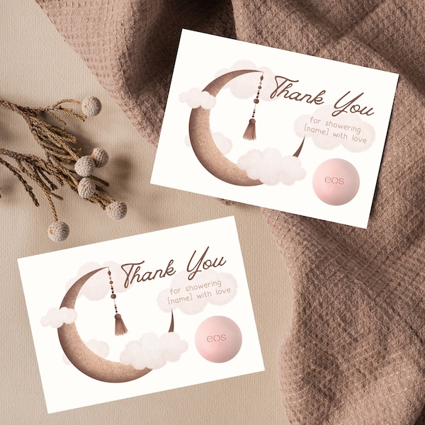 Eos Lip Balm Baby Shower Favor Eos Favor Eos Baby Shower Card Eos Lipbalm Baby Shower Thank You Card Eos Lipbalm Favor Eos Party Favor