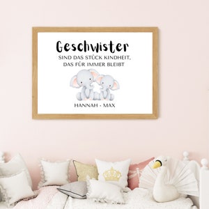 Geschwisterposter, Bruder, Schwester, Poster Kinder, Geschenk Geburt, Poster für Geschwister, Poster Kinderzimmer, Geschenk Geschwister