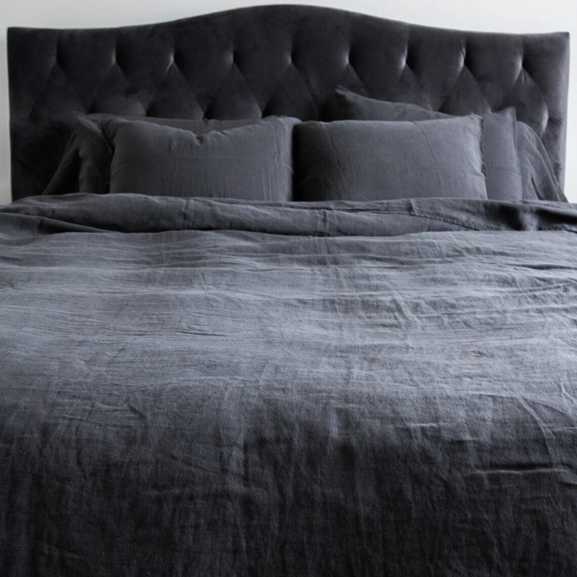 Linen Duvet Cover Dark Grey. Linen Bedding. 100 Pure Etsy