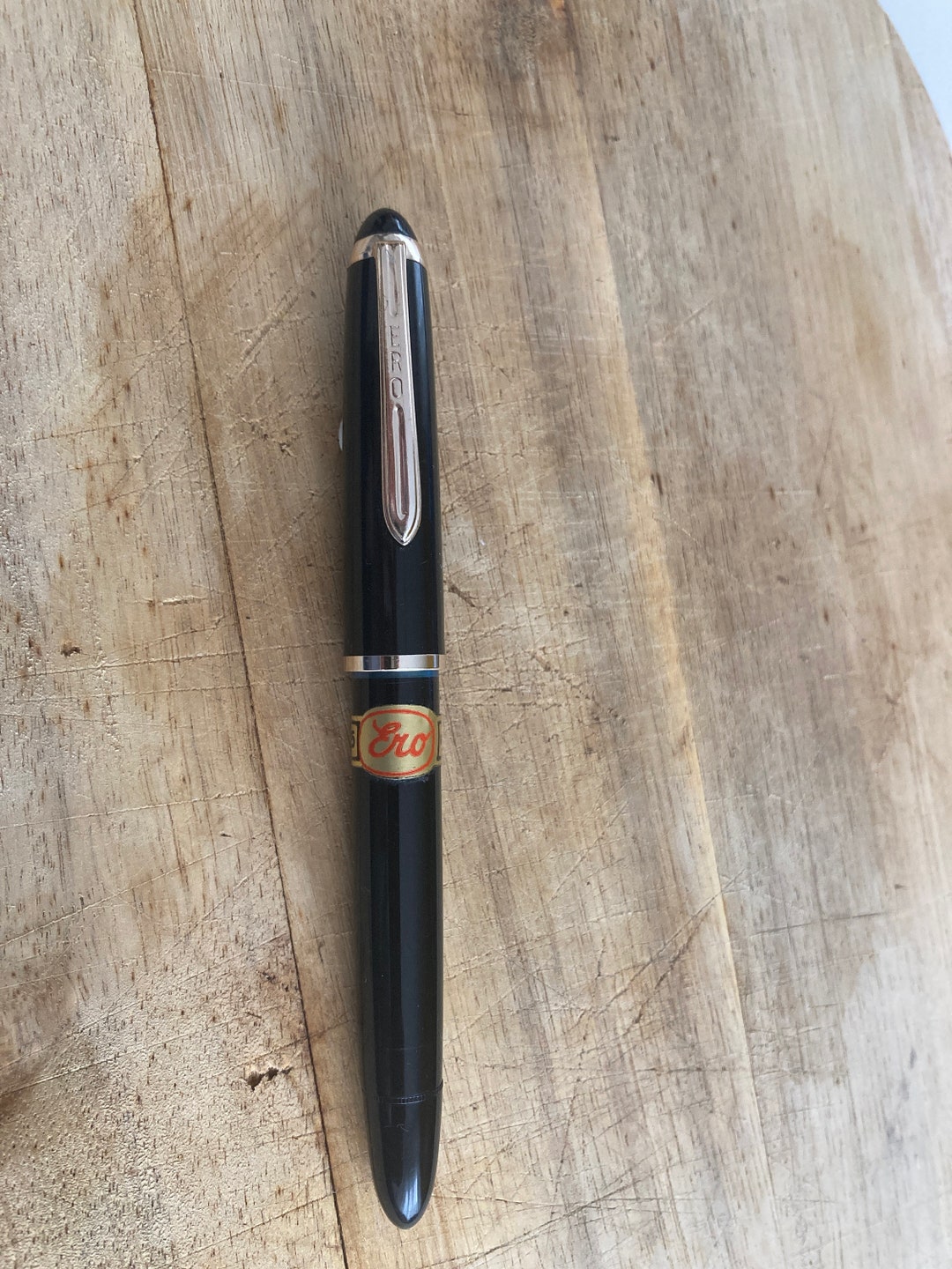 Ero Black Fountain Pen Gold Nib Etsy