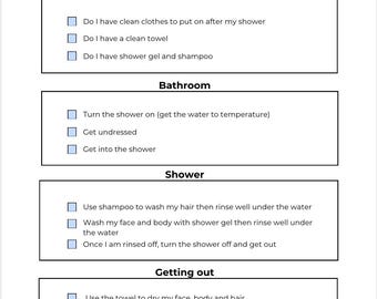 Step by Step Showering