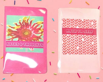 Pink Mini Pocket Notebook Set: Sweet & Bold Designs, 3-Pack