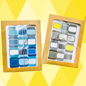 Geometric Squares Thank You Cards: Modern Stationery Set of 10