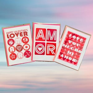 Love You Mucho Anniversary Card: Modern Colorful Design