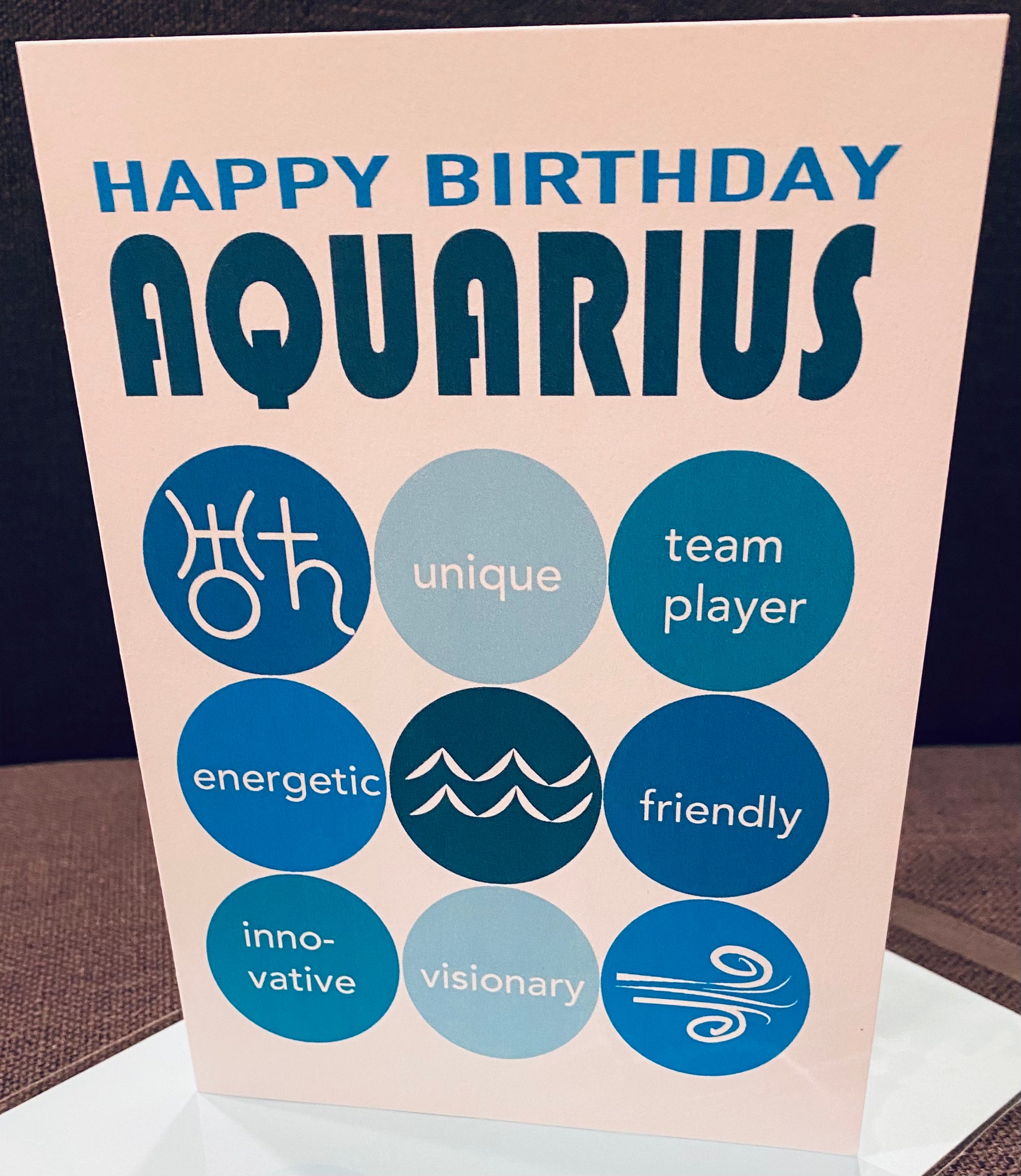 HAPPY BIRTHDAY AQUARIUS Astrology Card Etsy