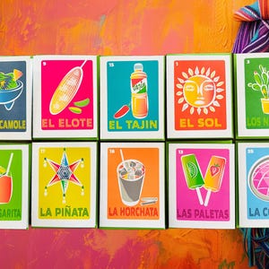 Loteria Note Cards: Mexican Food & Drink Stationery Set