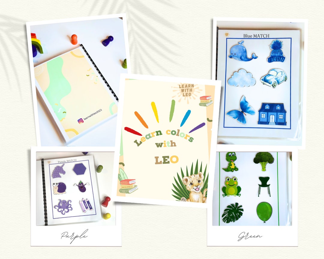 Montessori Activity Book to Learn Colors for Toddlers 13 Years Busy