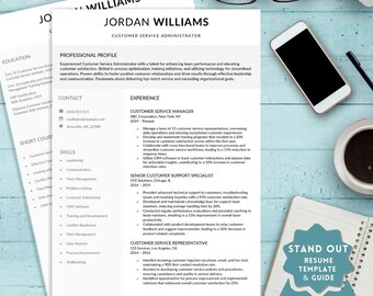 STAND OUT Resume Template and Guide: Career Boost Bundle | Easy CV Resume, Word .doc format