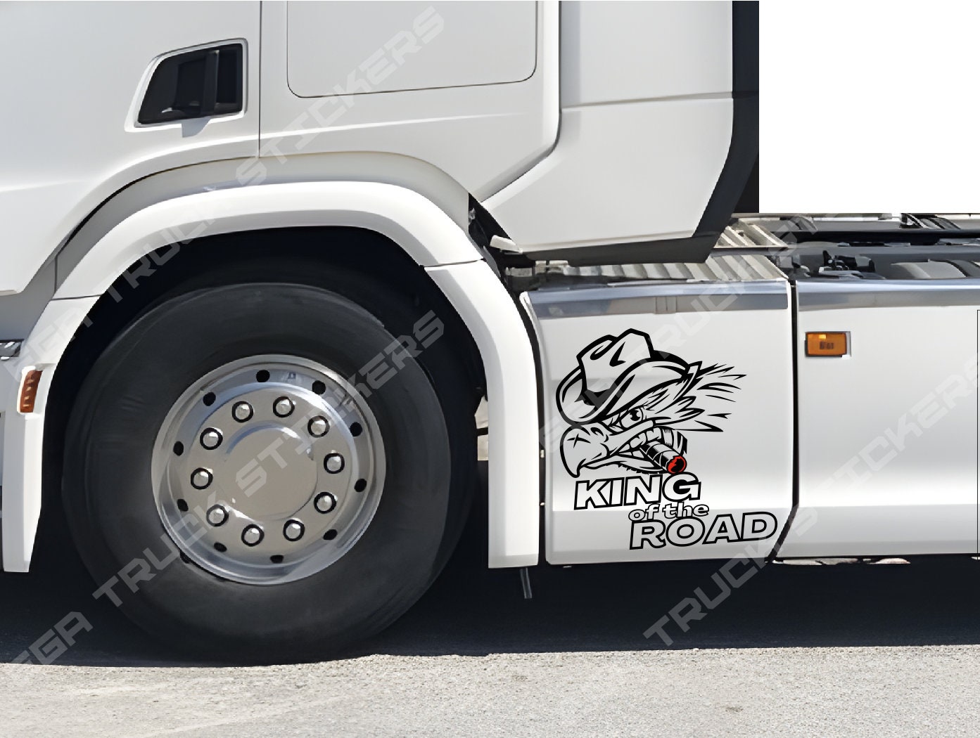 Scania King of the Road Angry Griffin Sticker Truck Decals SCANIA R / S  Vabis V8 Truck X 2 Super Quality 