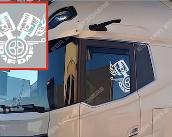 Autocollants pour vitres de cabine de camion DAF CF, XF (paire) pare-brise