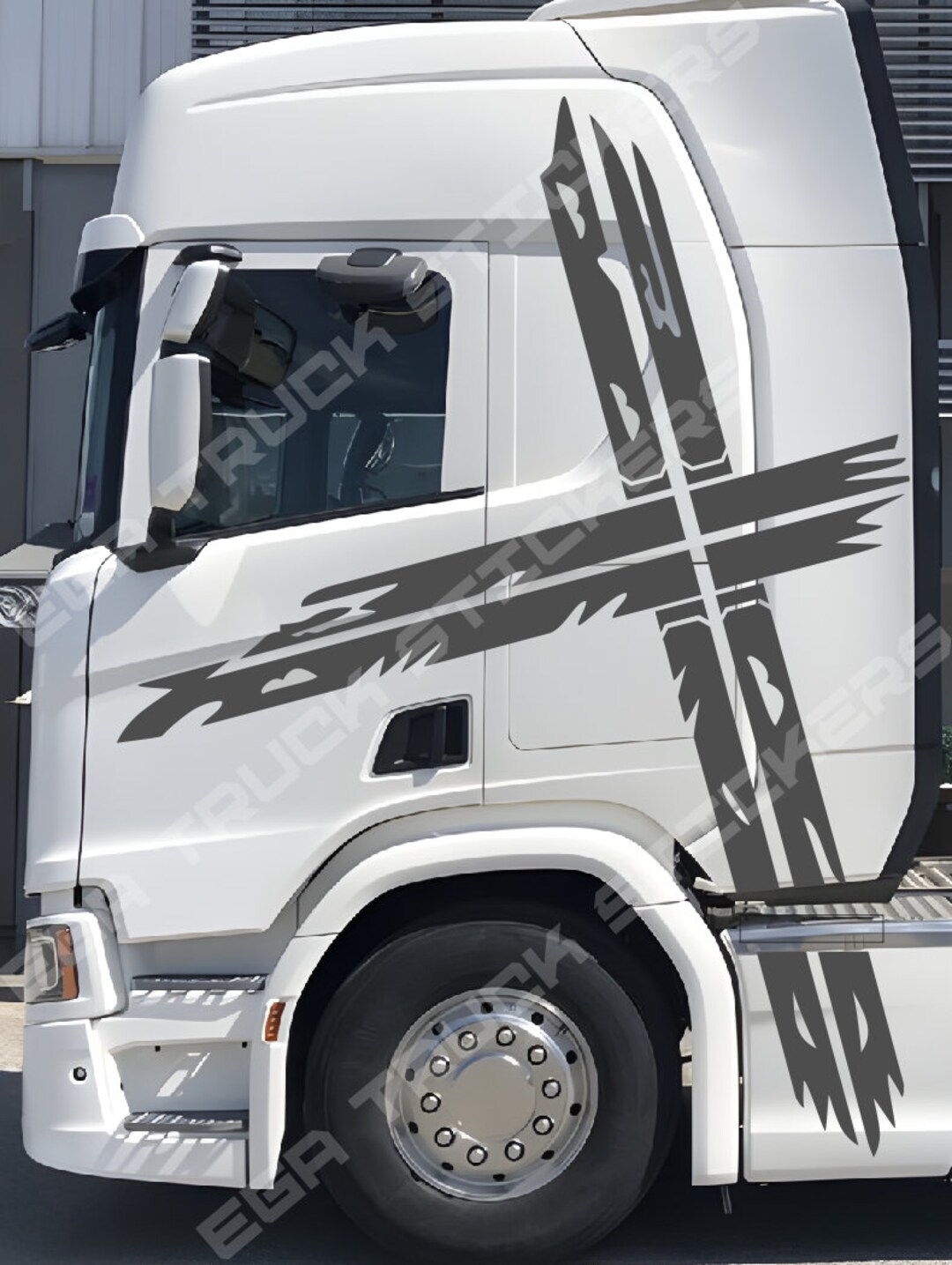 Autocollant AutoTattoo Scania 2 Pièces - 38x13 Cm, Déco Voiture, Moto, PC