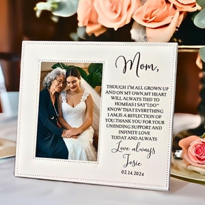 Wedding Gift for Mom from Bride, Personalized Mother of the Bride Photo Frame, Mother of the Bride Gift Poem, Gift for Mom,Mother & Daughter
